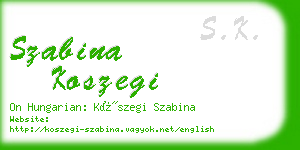szabina koszegi business card